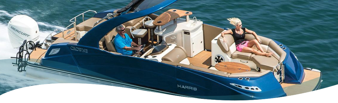 2017 Harris Crowne Series DL 250, for sale in Lacey's Boating Center, Greers Ferry, Arkansas