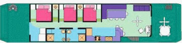 Architectural plan of main deck view